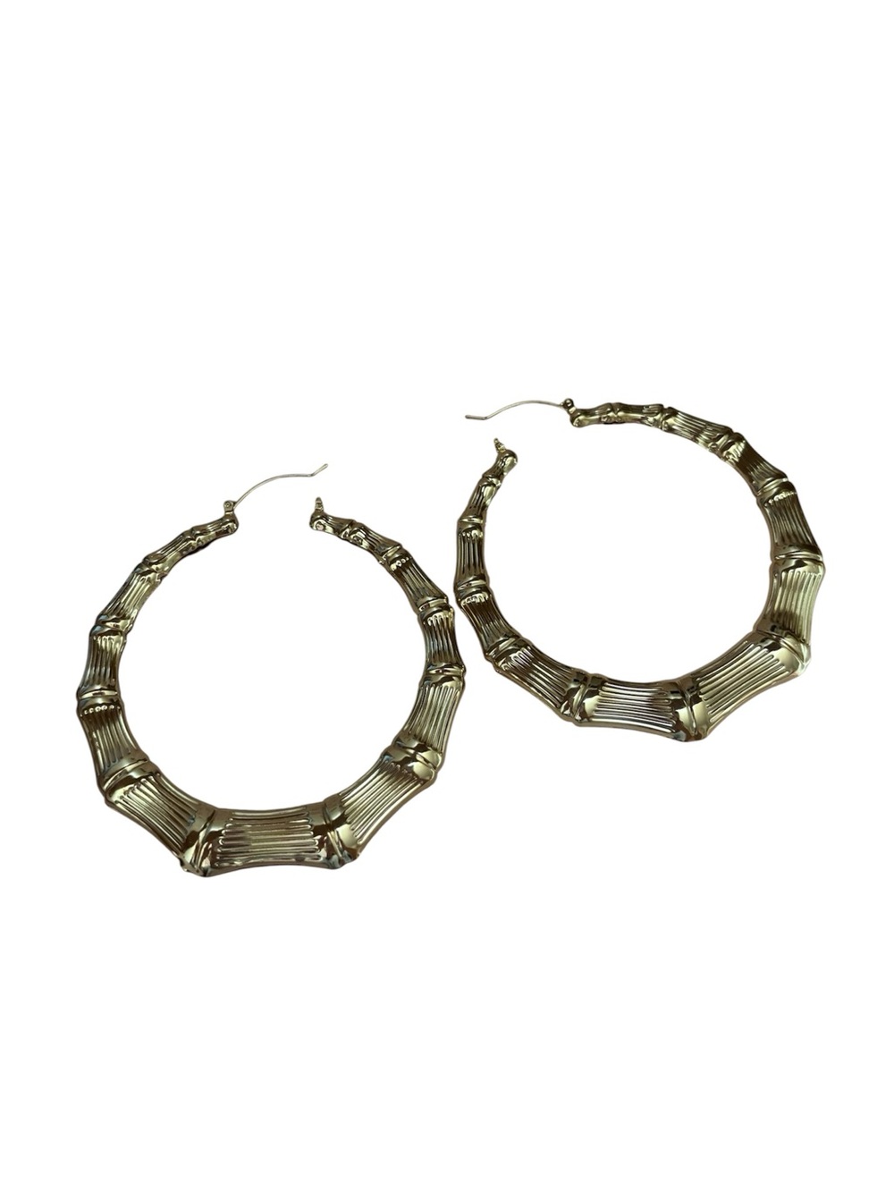 big bamboo hoop earrings